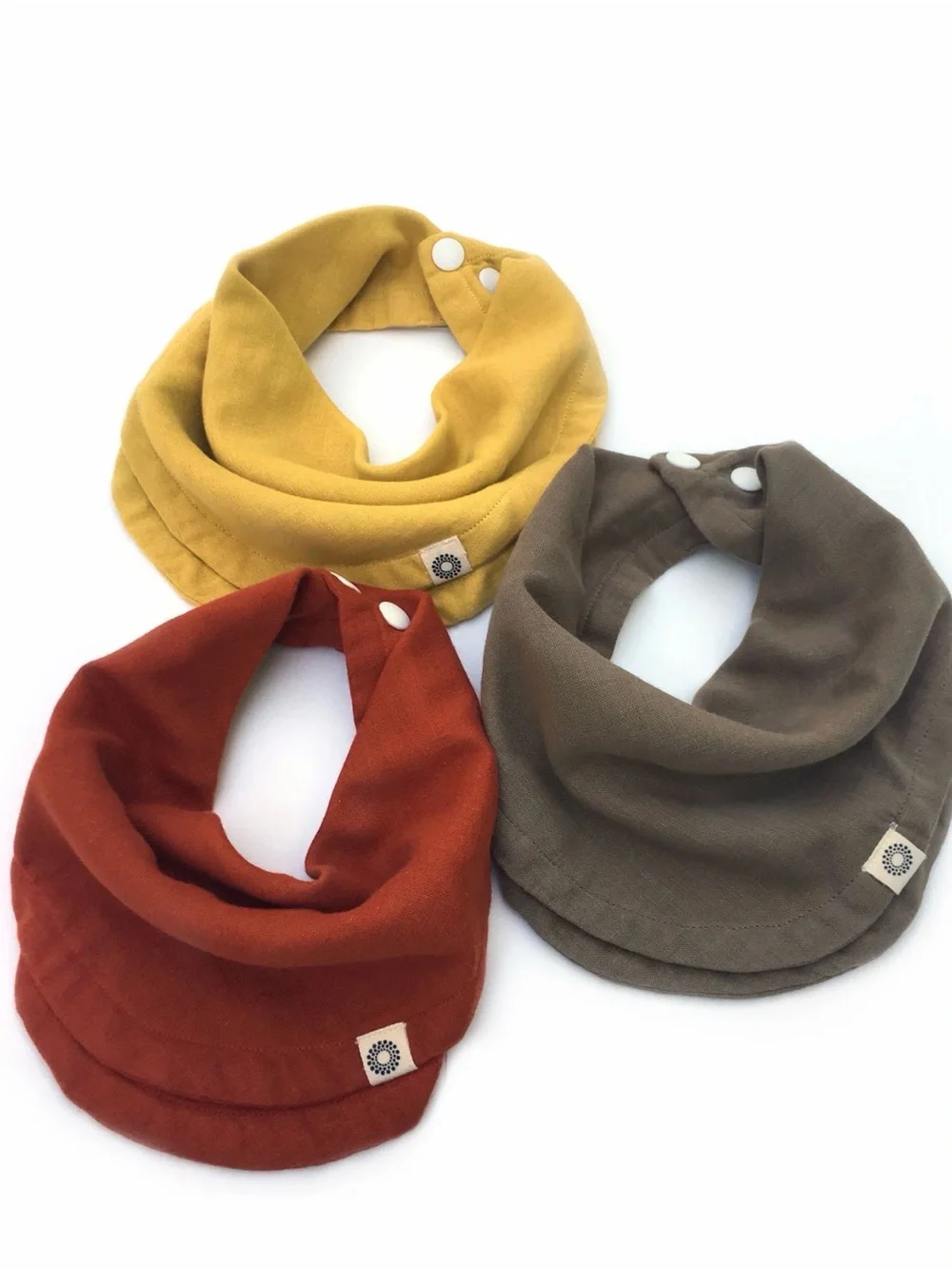 6-organic cotton infinity & square bibs “Indi” by Kishu baby